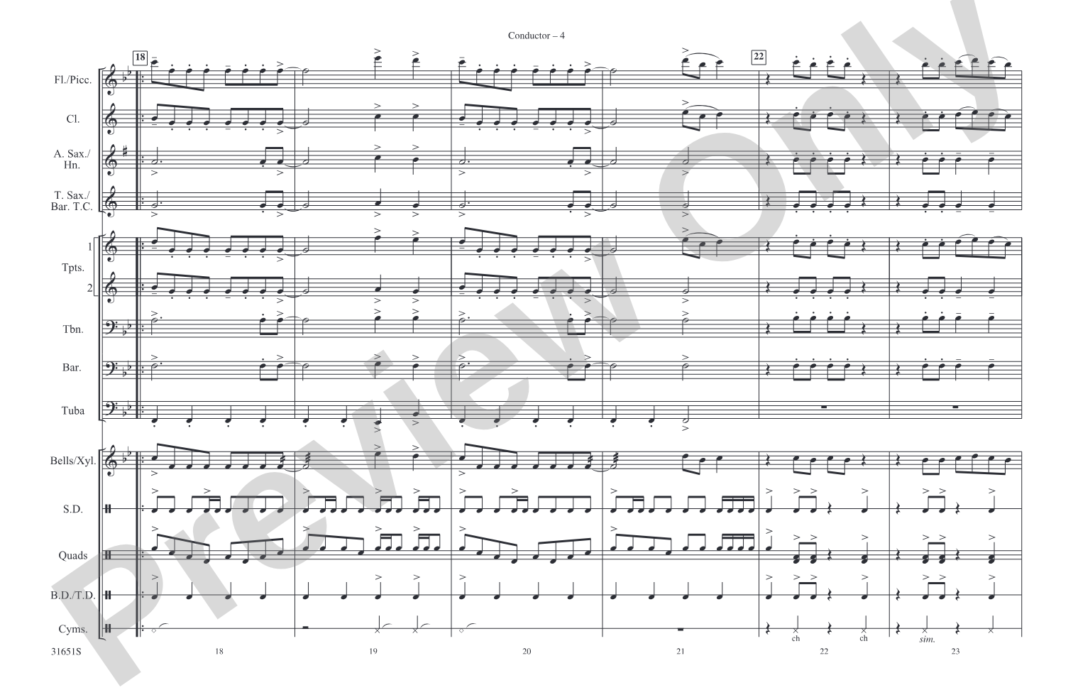 Mamma Mia: Marching Band Conductor Score & Parts