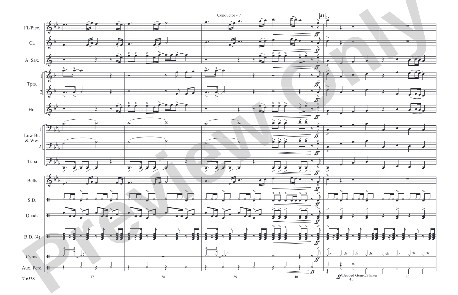 4 Minutes: Marching Band Conductor Score & Parts