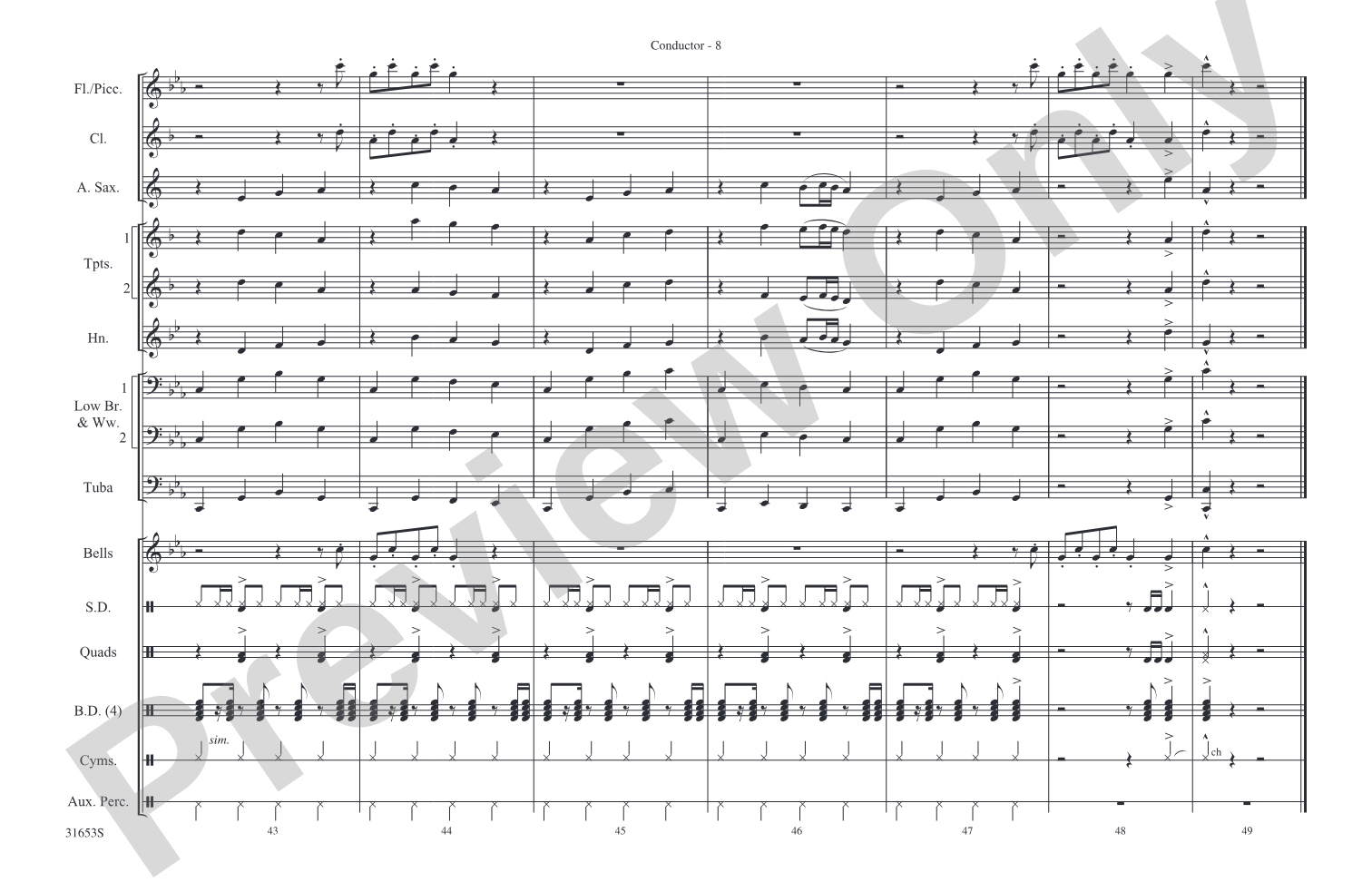 4 Minutes: Marching Band Conductor Score & Parts
