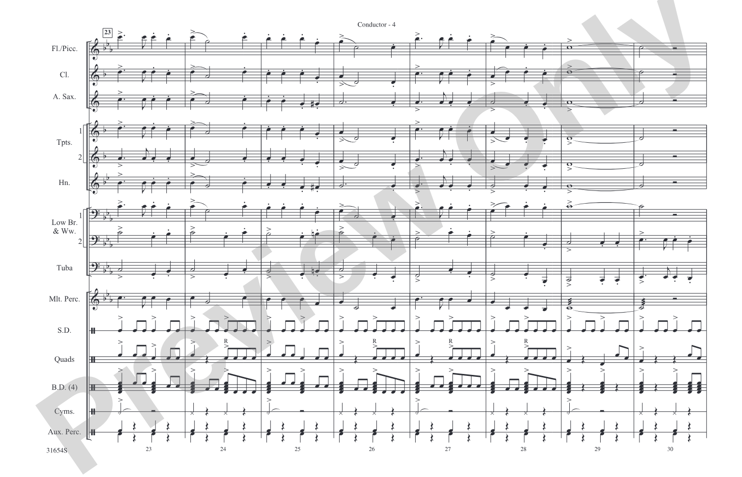 Rawhide: Marching Band Conductor Score & Parts