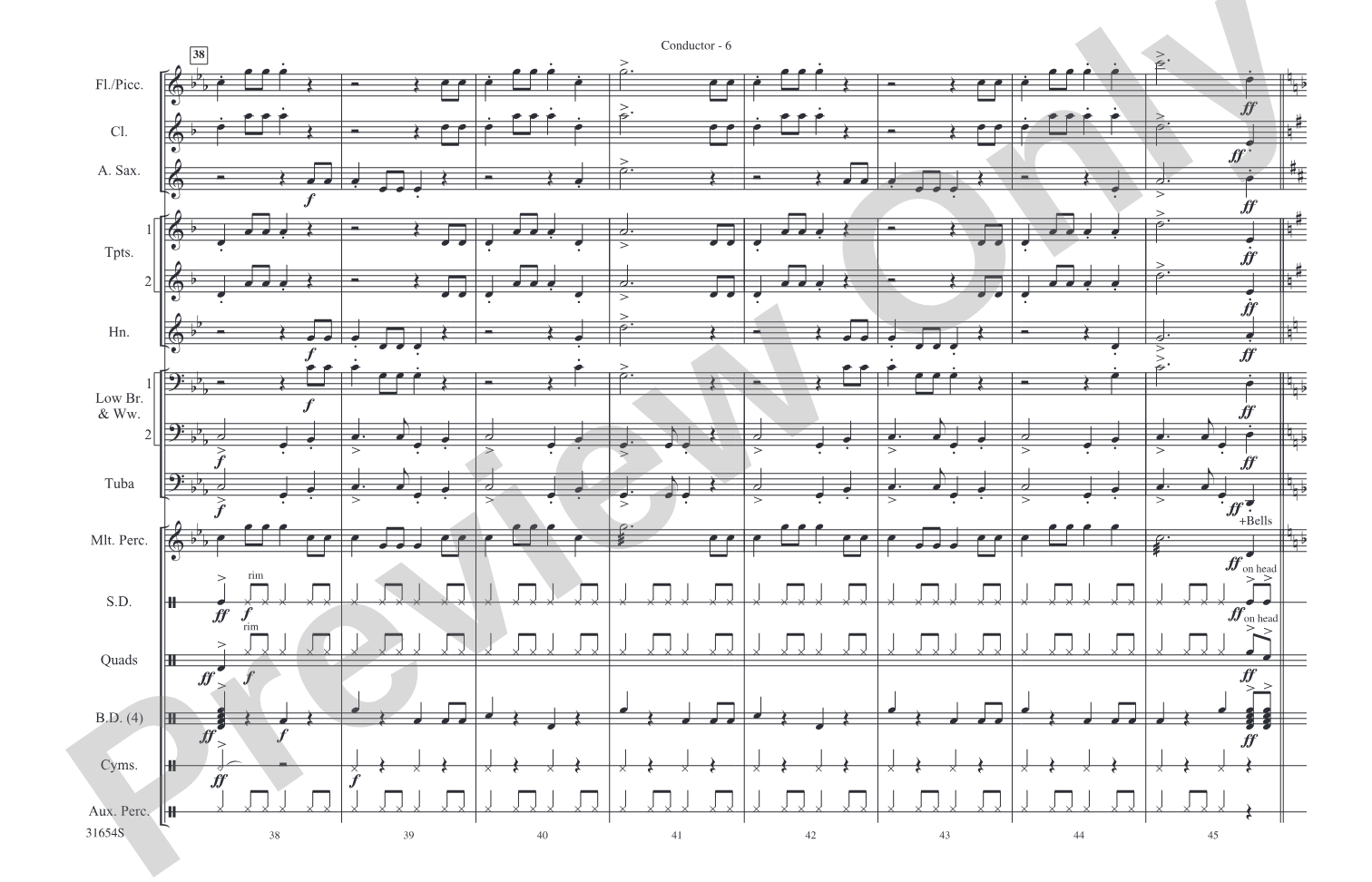 Rawhide: Marching Band Conductor Score & Parts