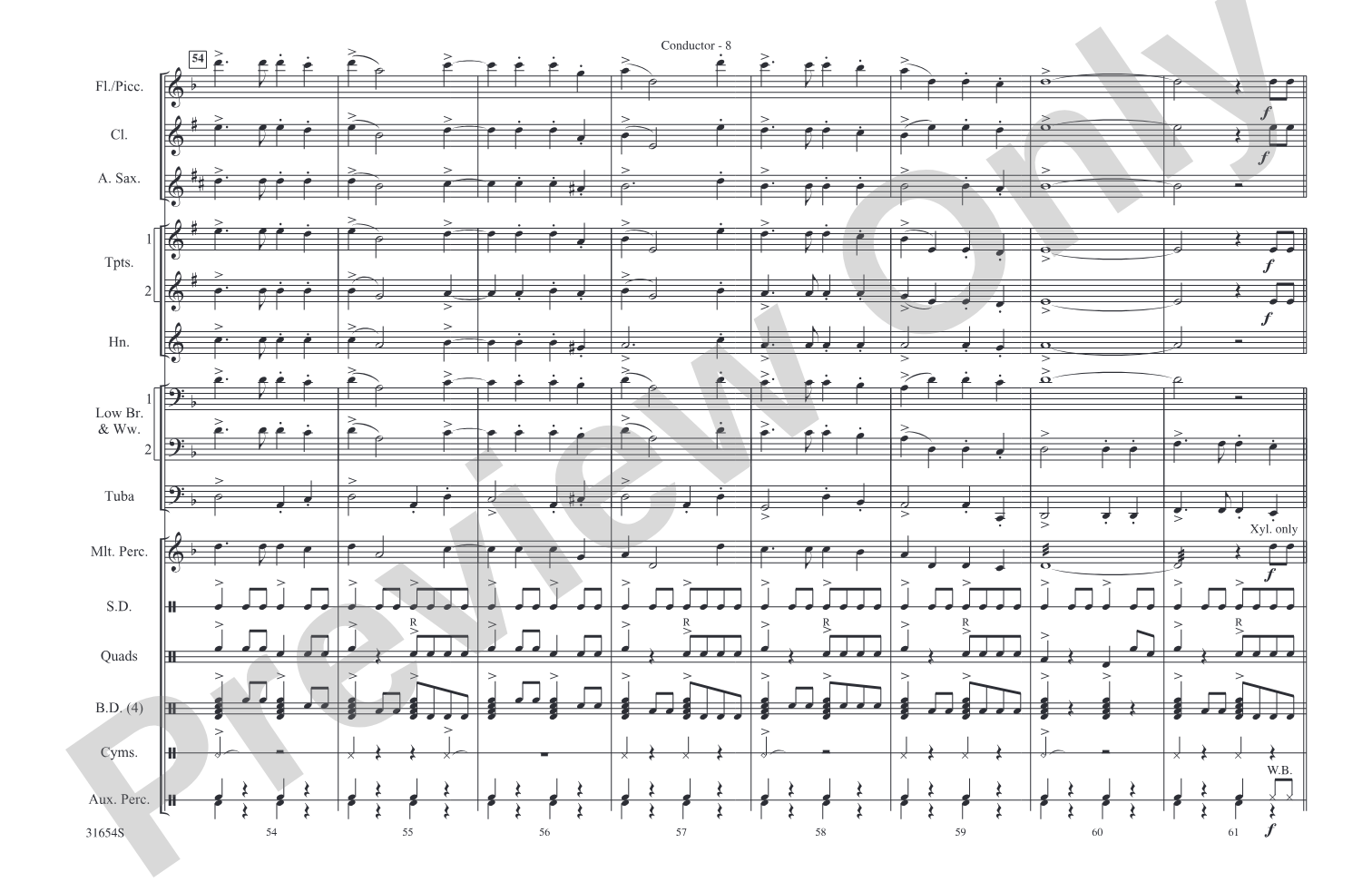 Rawhide: Marching Band Conductor Score & Parts