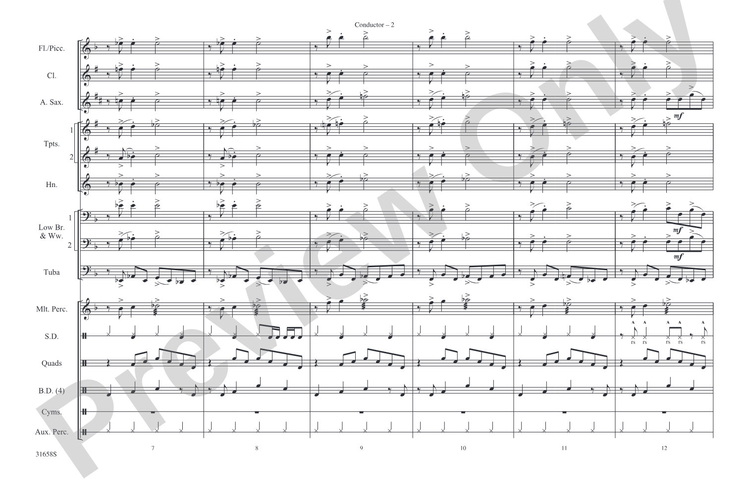 Addicted to Love: Marching Band Conductor Score & Parts