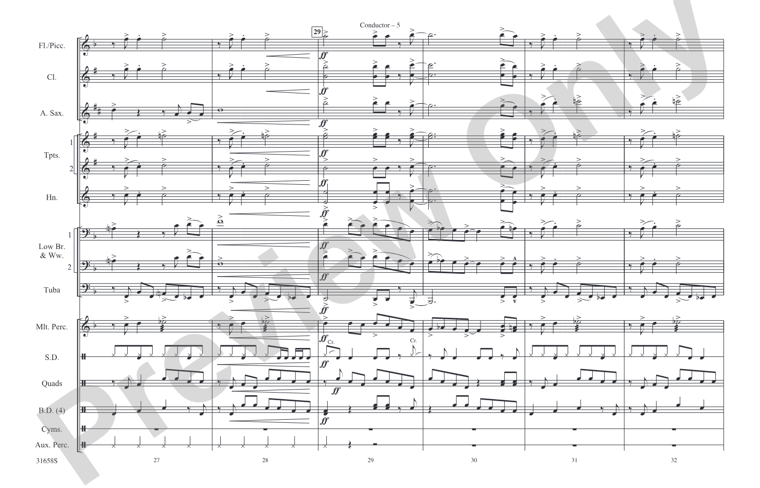 Addicted to Love: Marching Band Conductor Score & Parts