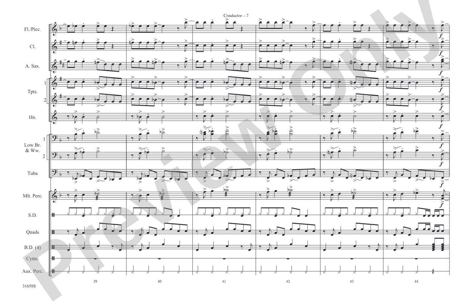 Addicted to Love: Marching Band Conductor Score & Parts