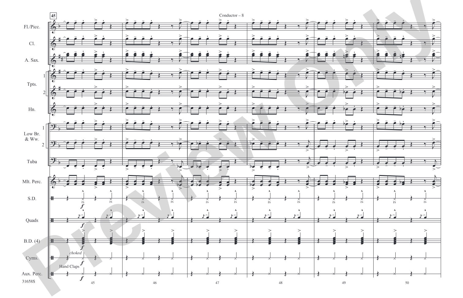 Addicted to Love: Marching Band Conductor Score & Parts