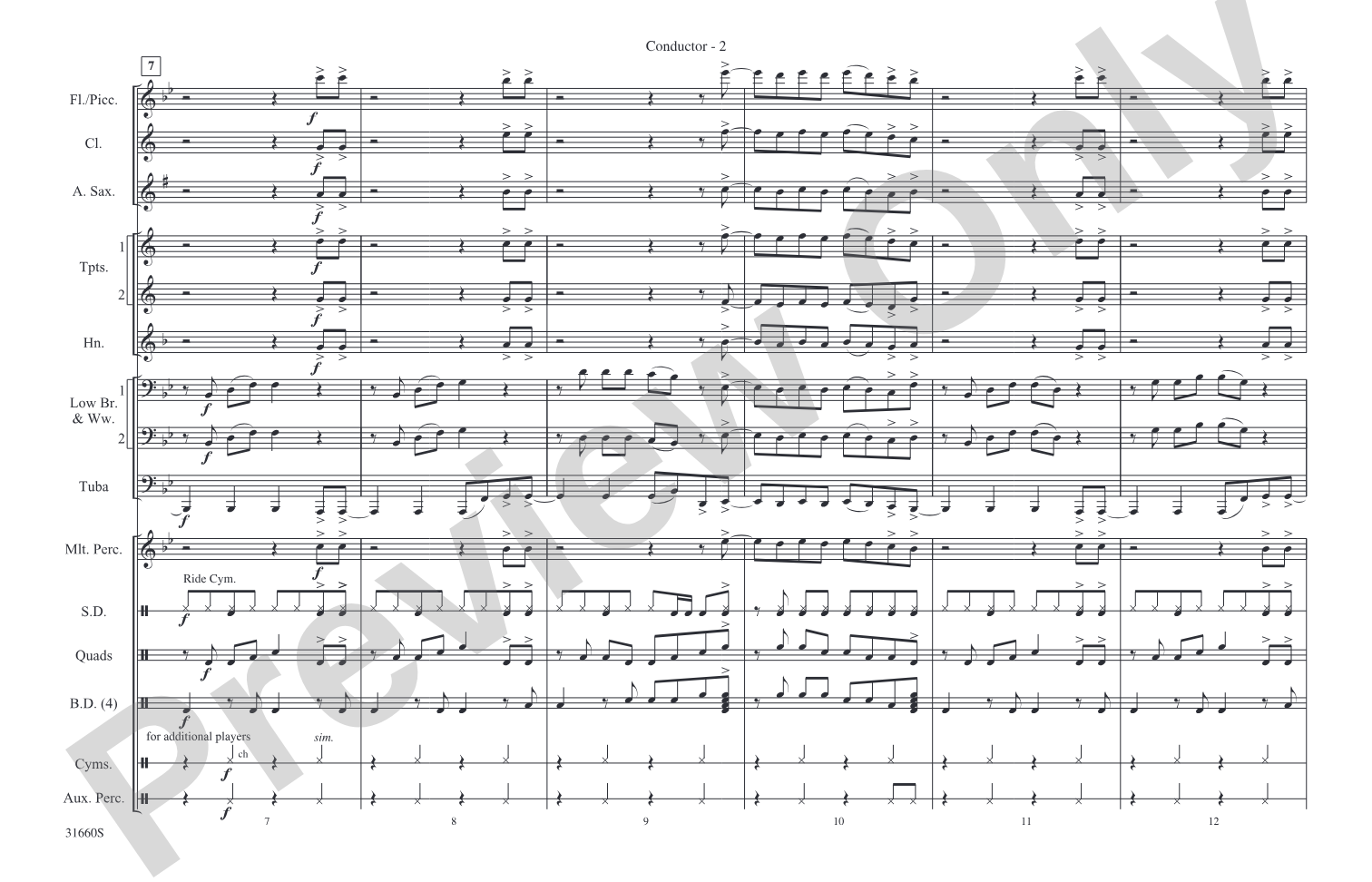 Any Way You Want It: Marching Band Conductor Score & Parts