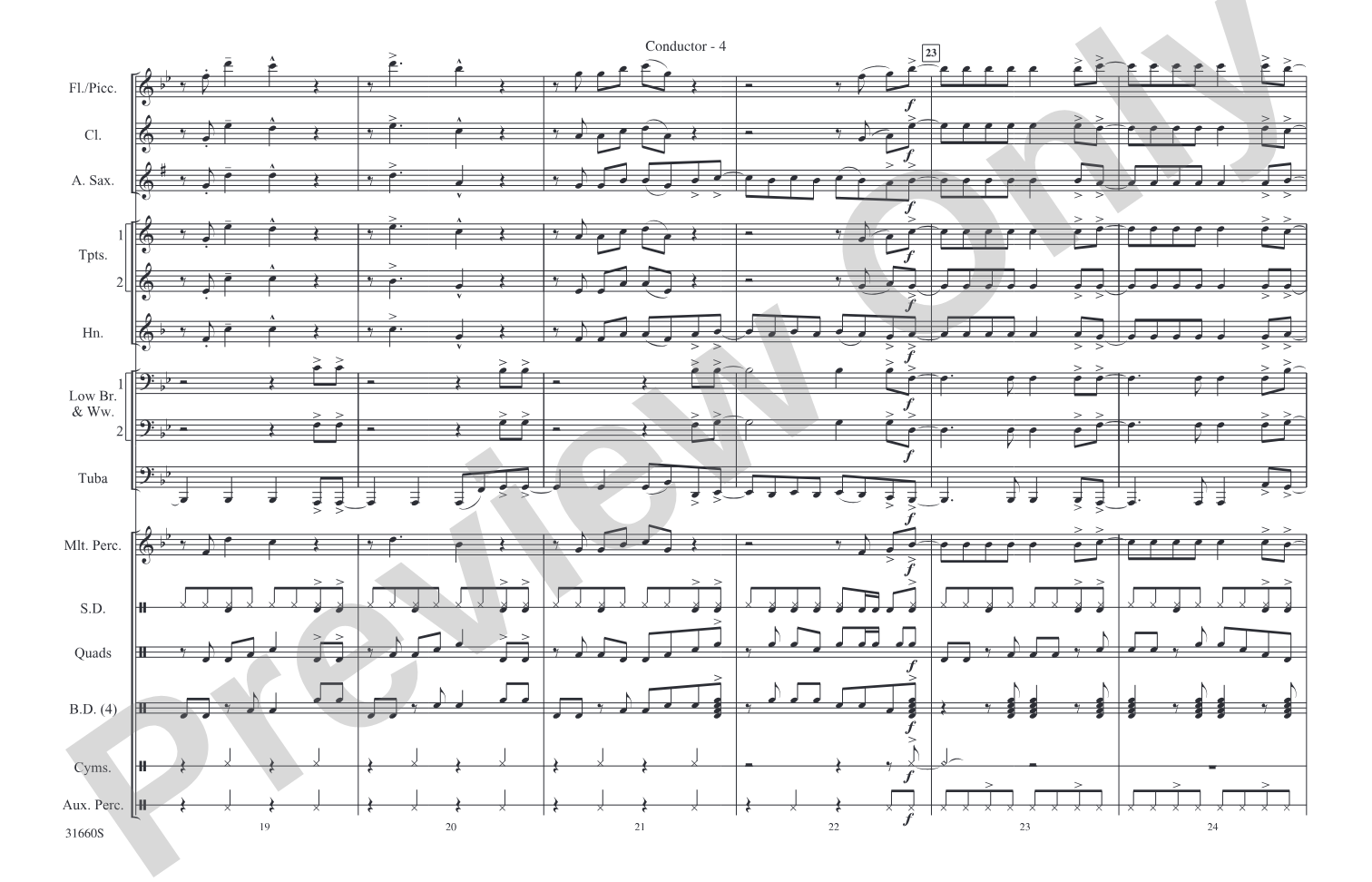Any Way You Want It: Marching Band Conductor Score & Parts