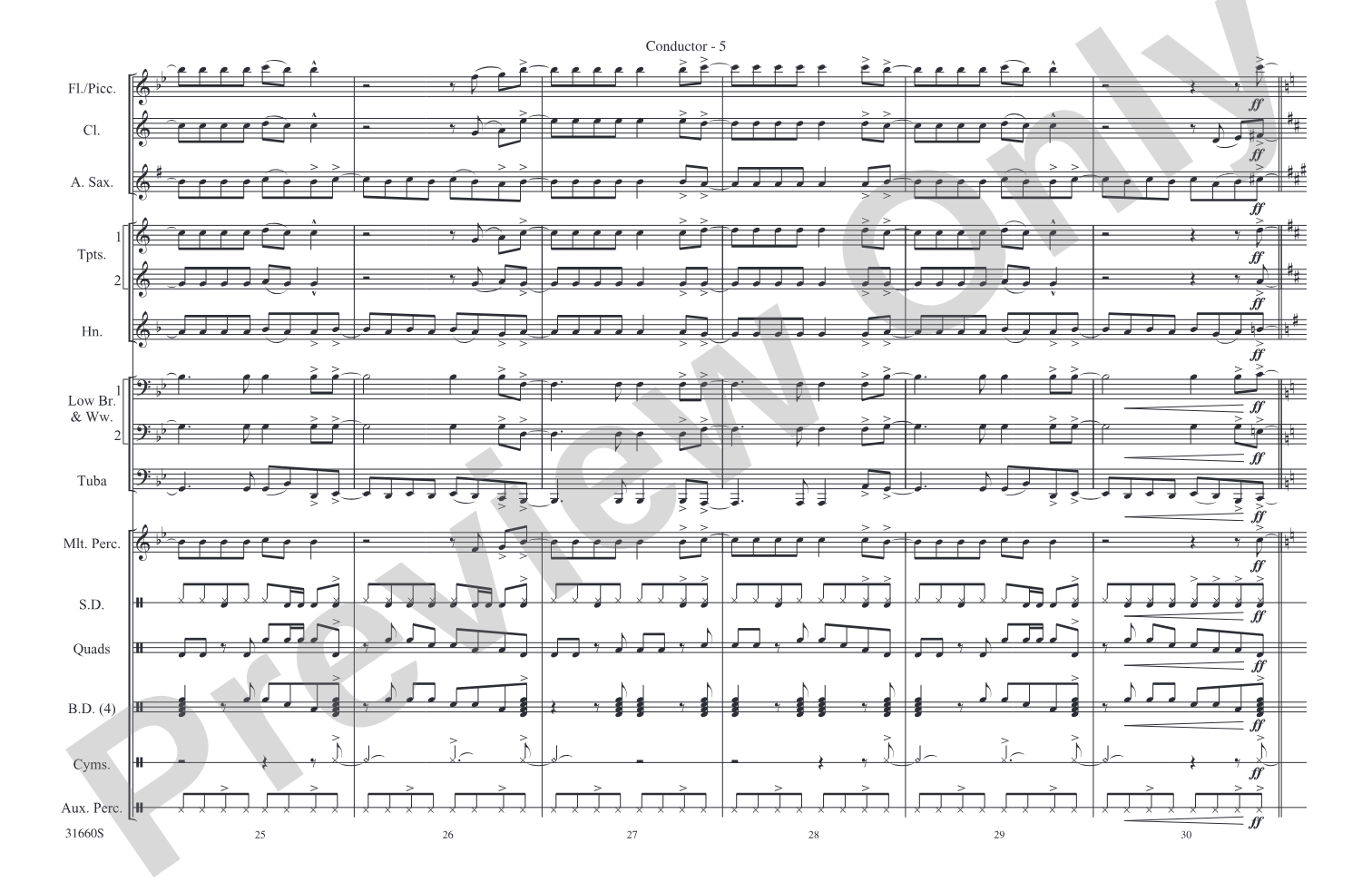 Any Way You Want It: Marching Band Conductor Score & Parts
