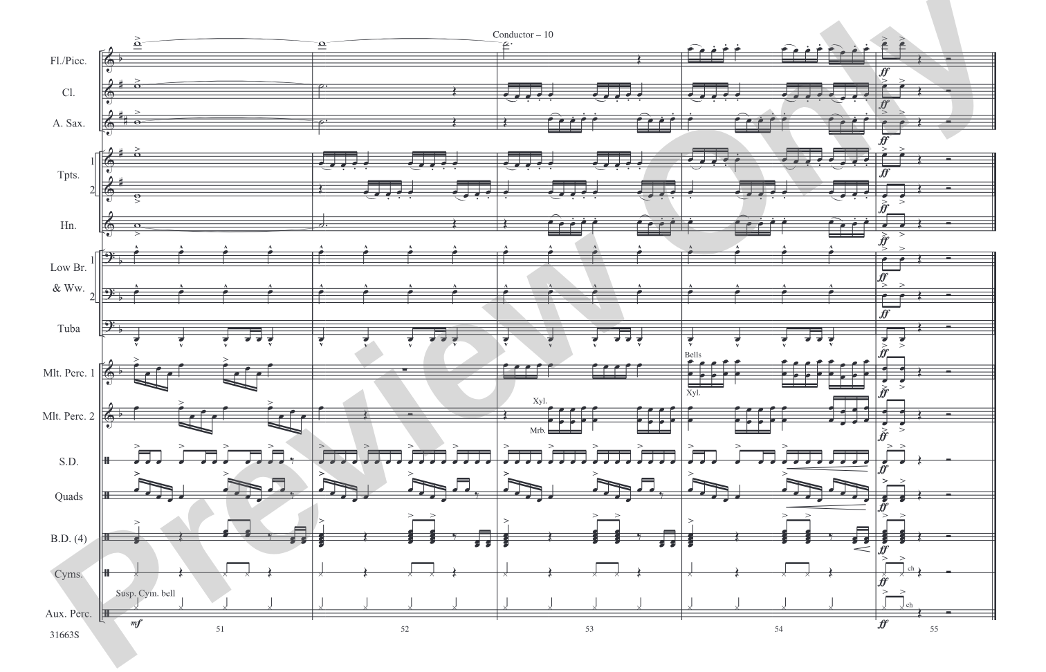 The Dark Knight: Marching Band Conductor Score & Parts