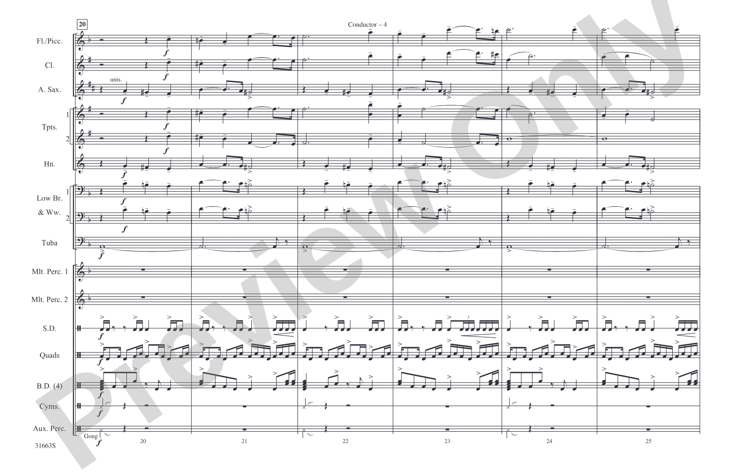 The Dark Knight: Marching Band Conductor Score & Parts