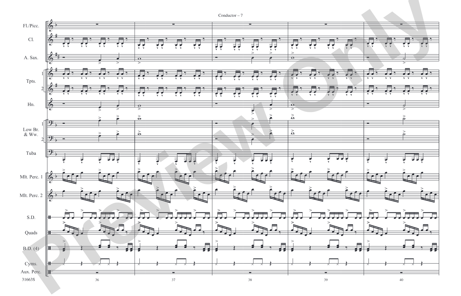 The Dark Knight: Marching Band Conductor Score & Parts