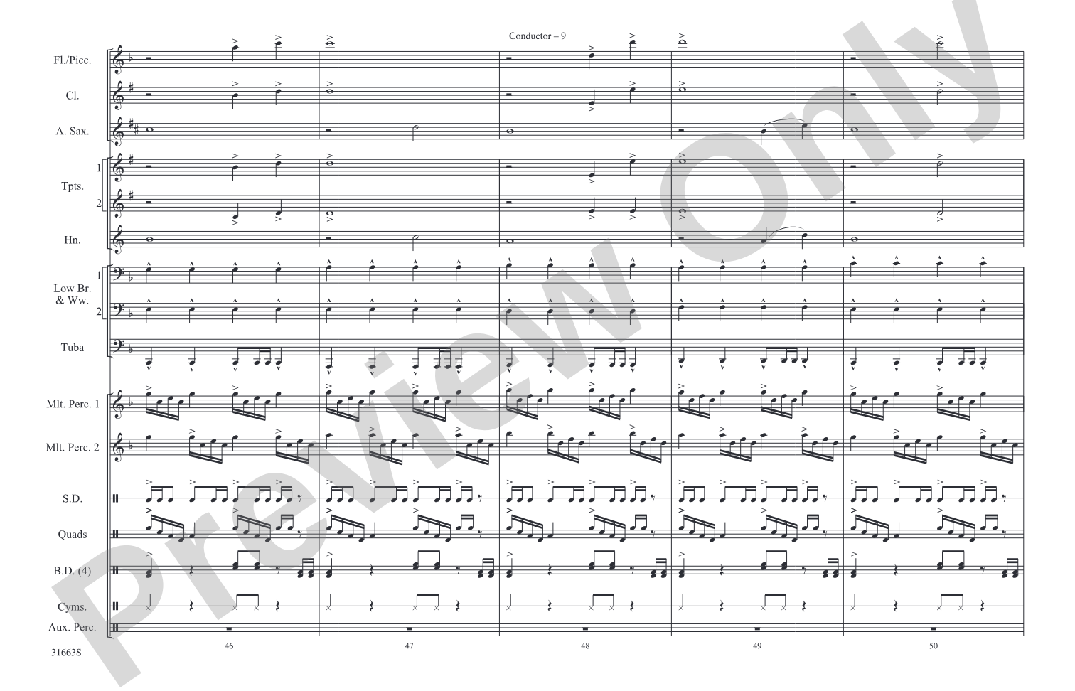 The Dark Knight: Marching Band Conductor Score & Parts