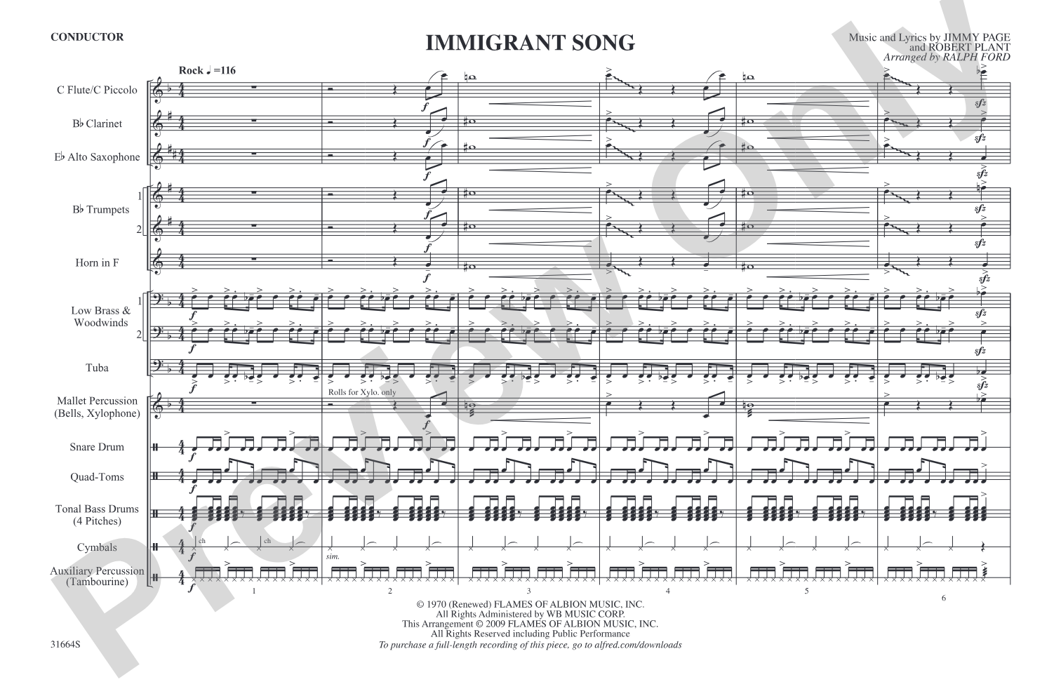 Immigrant Song: Score