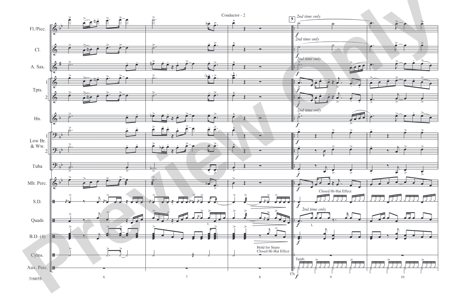 Friday Night Express: Marching Band Conductor Score & Parts