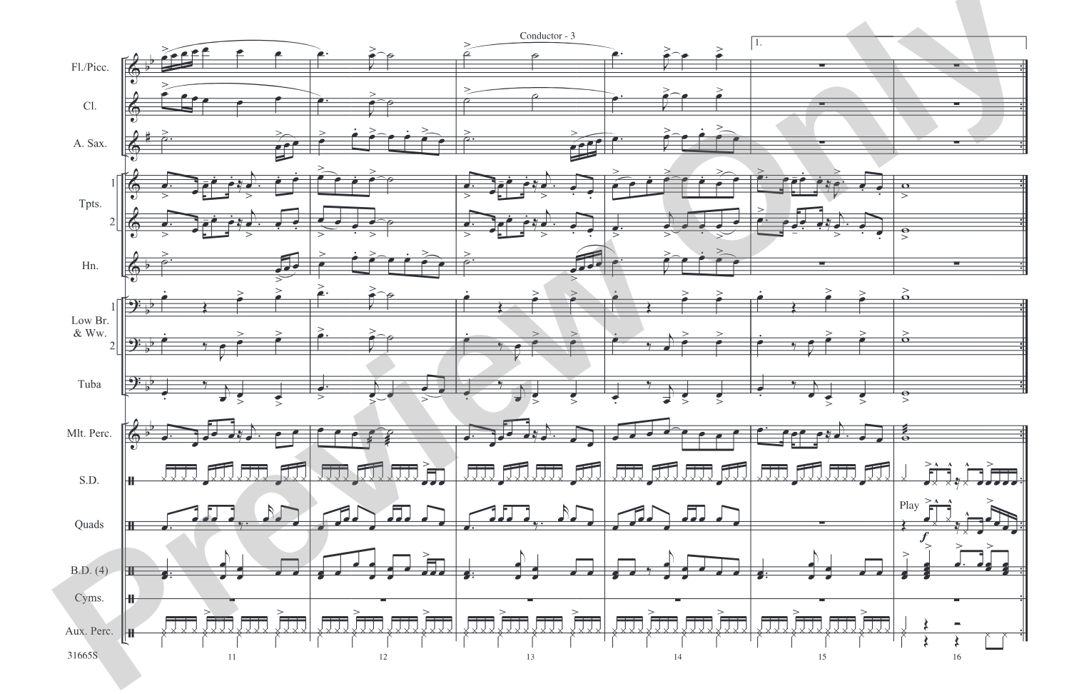 Friday Night Express: Marching Band Conductor Score & Parts