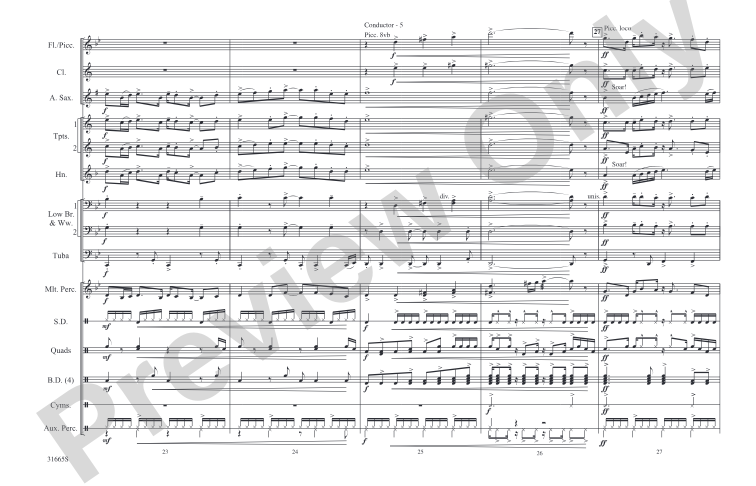 Friday Night Express: Marching Band Conductor Score & Parts