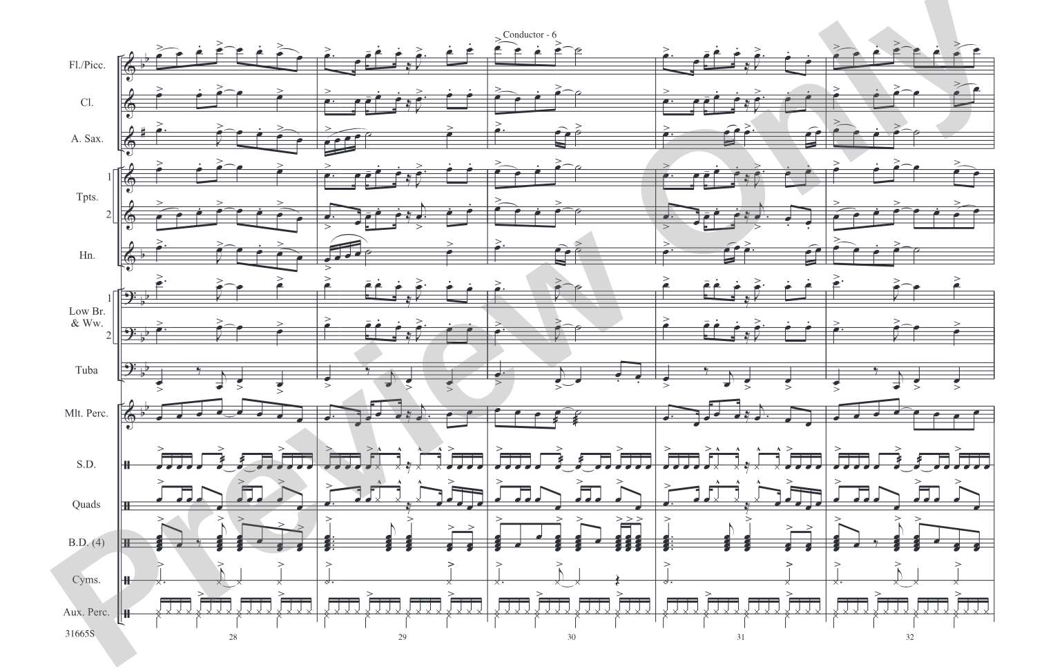 Friday Night Express: Marching Band Conductor Score & Parts