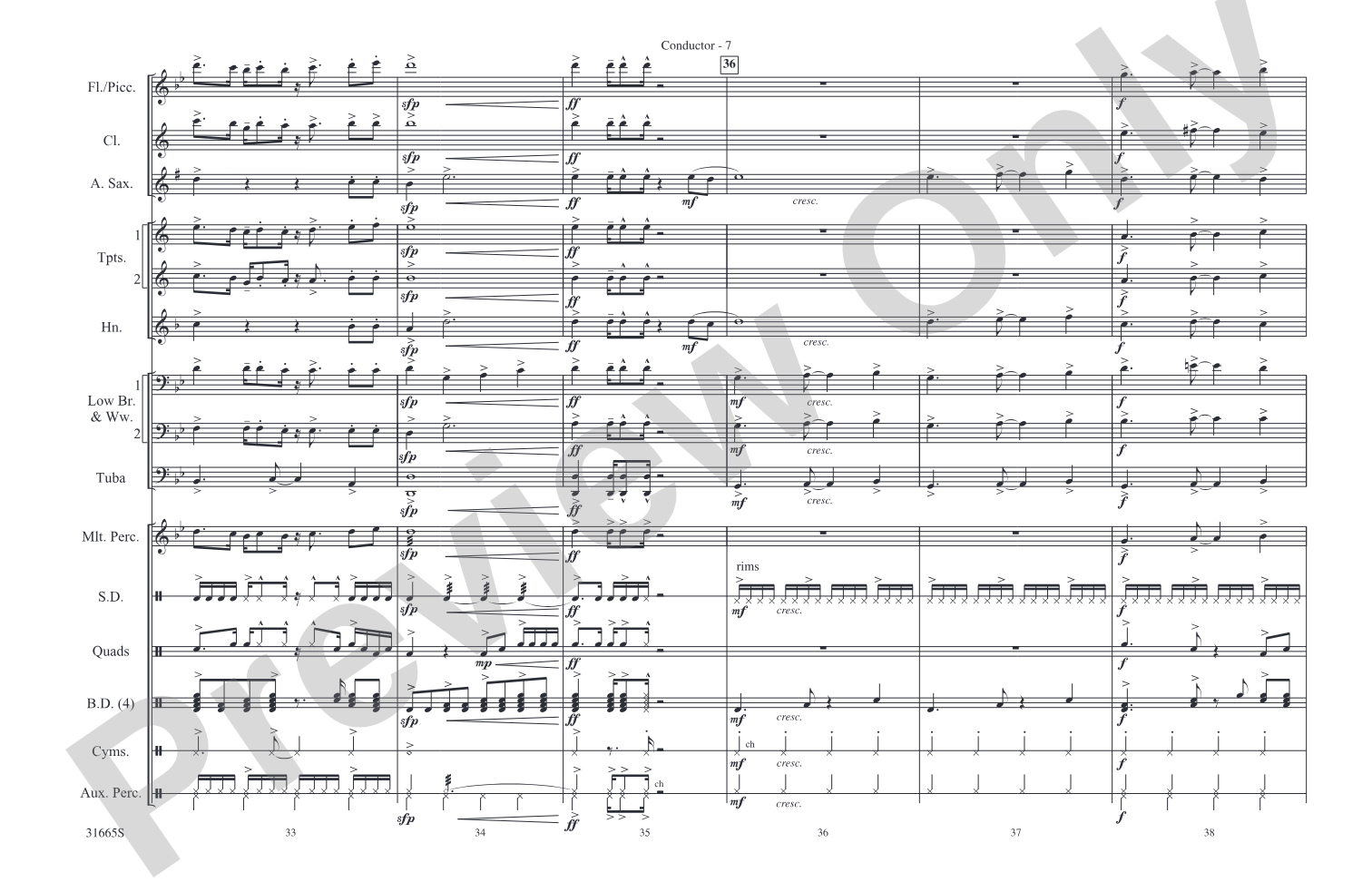 Friday Night Express: Marching Band Conductor Score & Parts