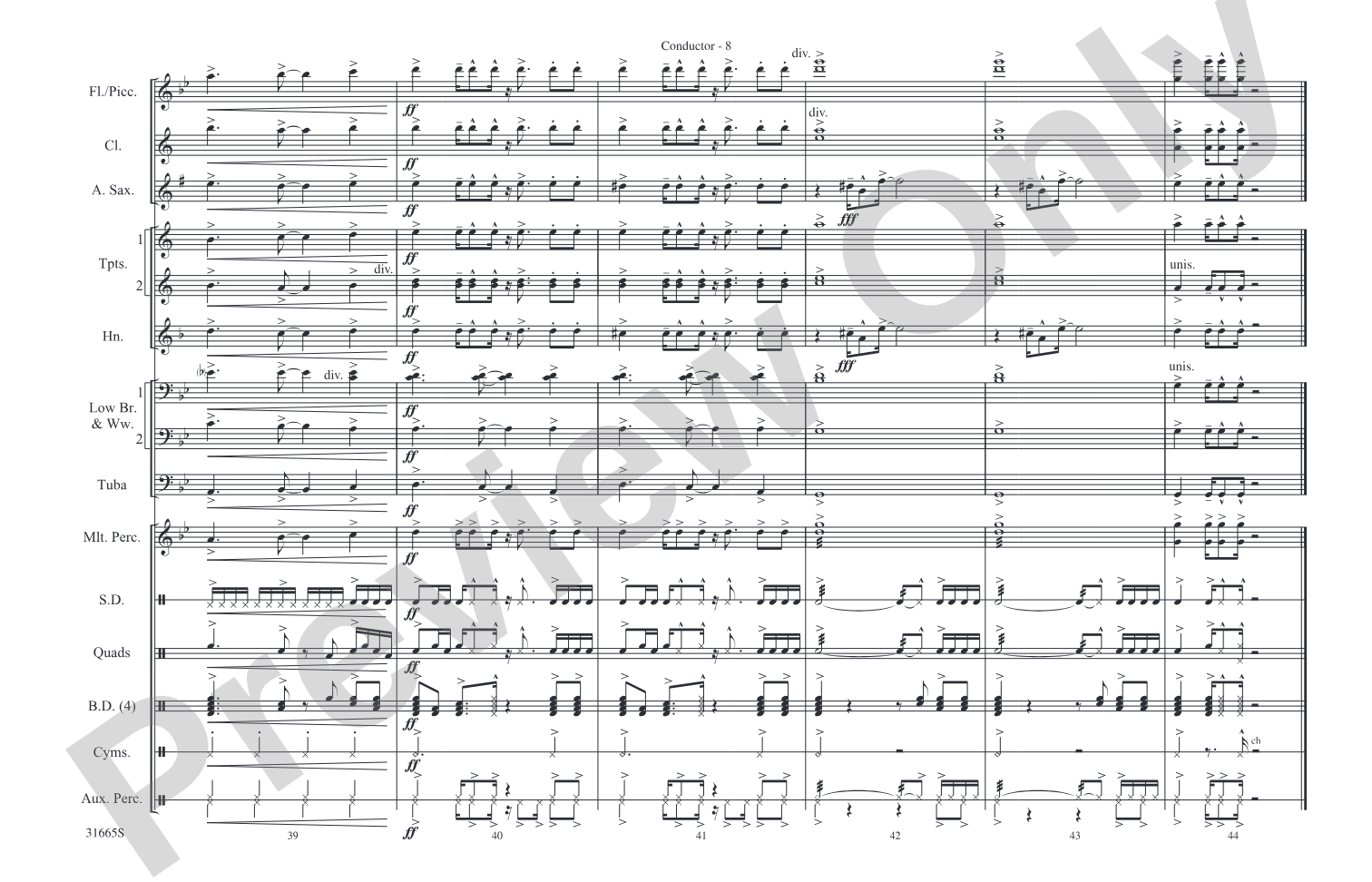 Friday Night Express: Marching Band Conductor Score & Parts