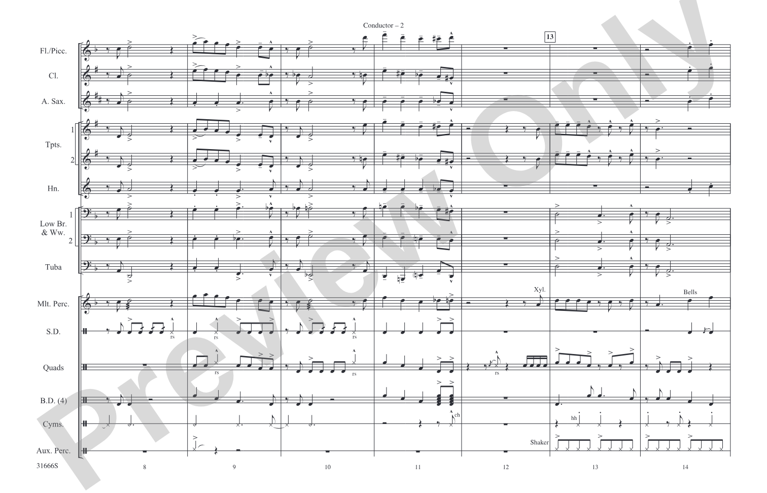 Cubano Chant: Marching Band Conductor Score & Parts