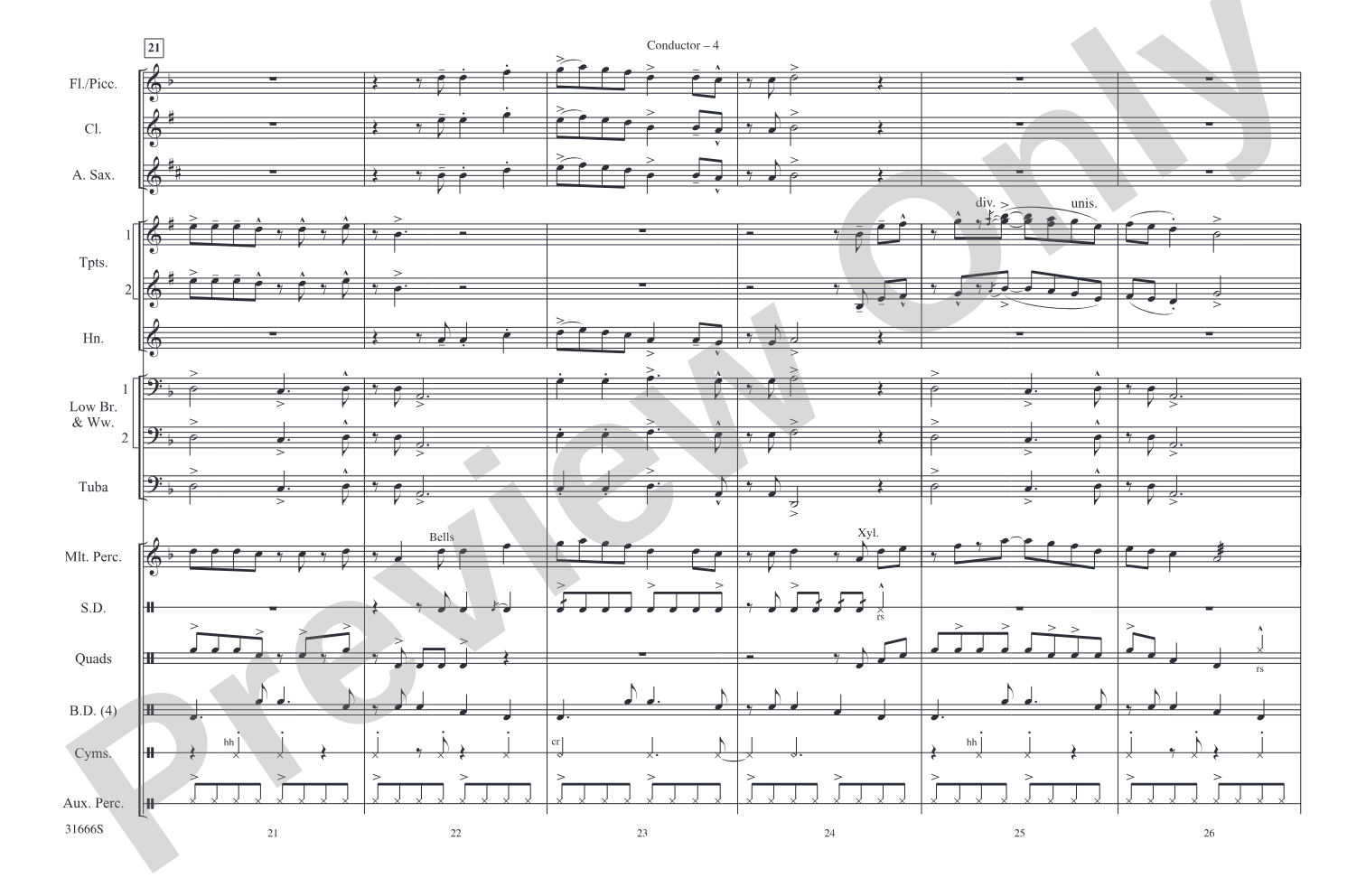 Cubano Chant: Marching Band Conductor Score & Parts
