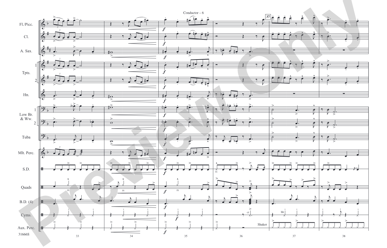 Cubano Chant: Marching Band Conductor Score & Parts