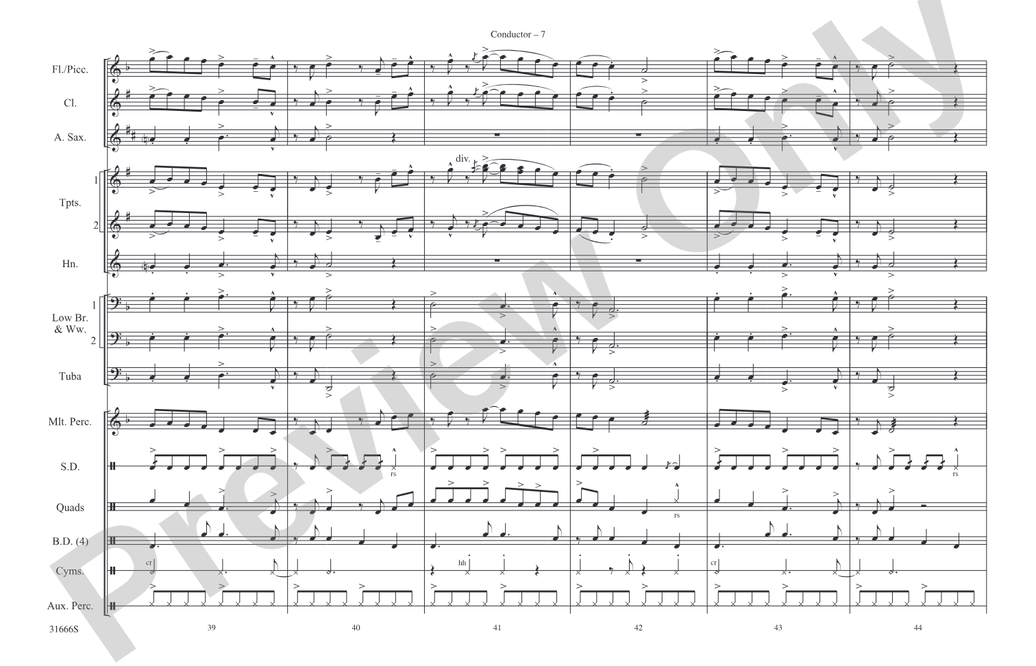 Cubano Chant: Marching Band Conductor Score & Parts