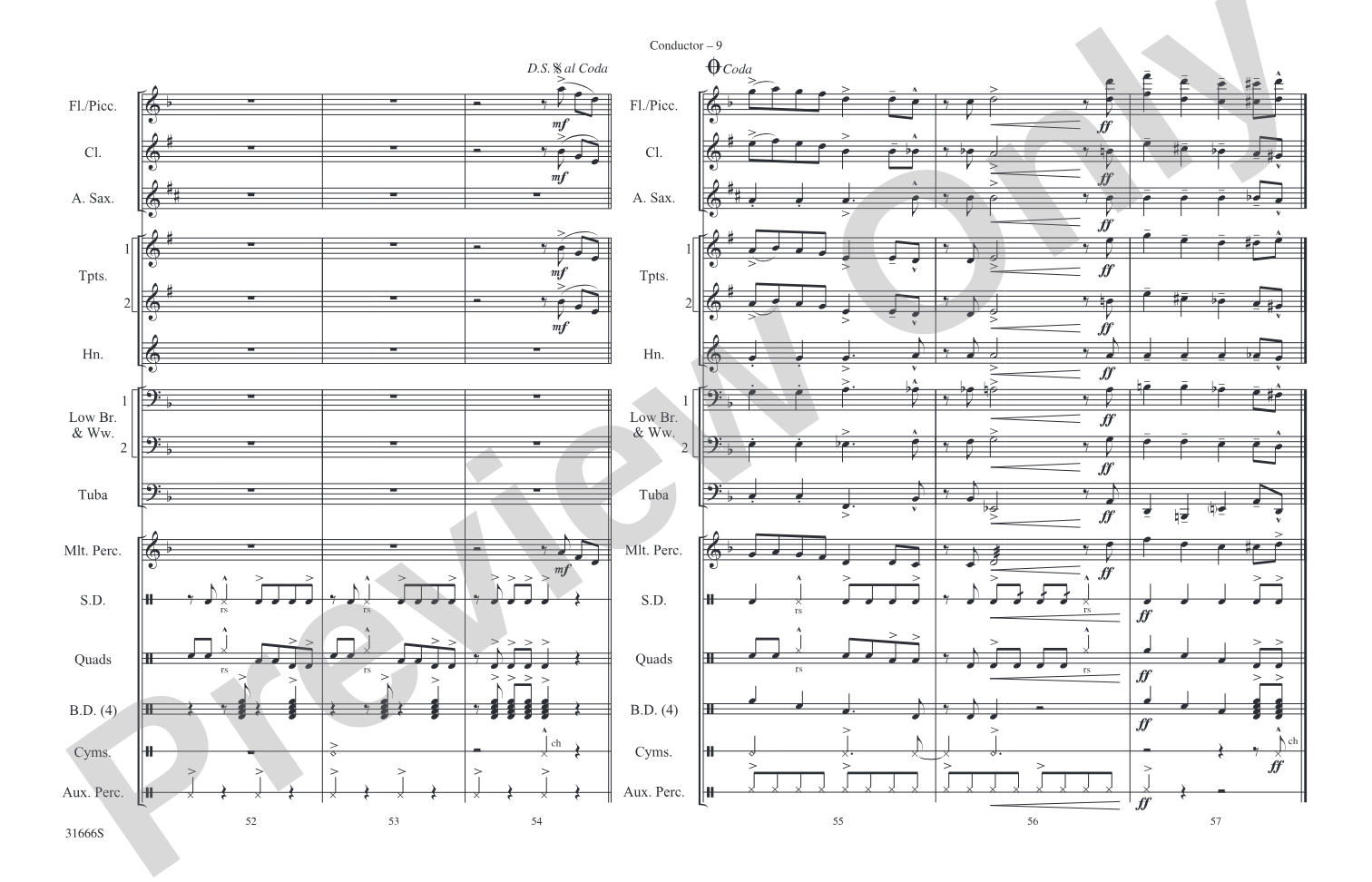 Cubano Chant: Marching Band Conductor Score & Parts