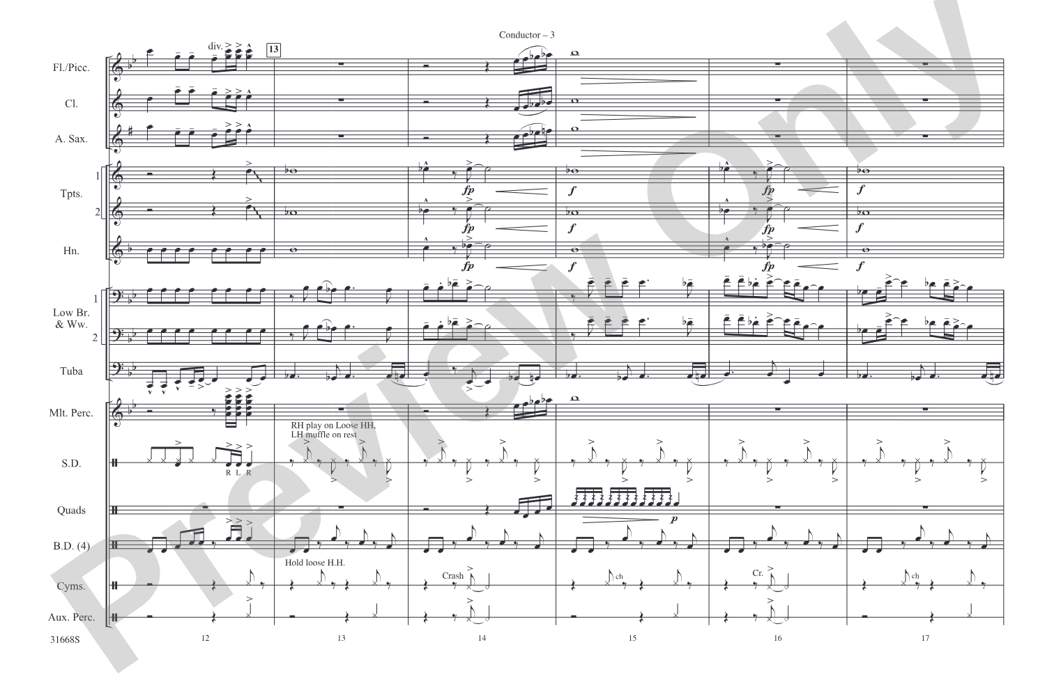 Ladies' Night: Marching Band Conductor Score & Parts