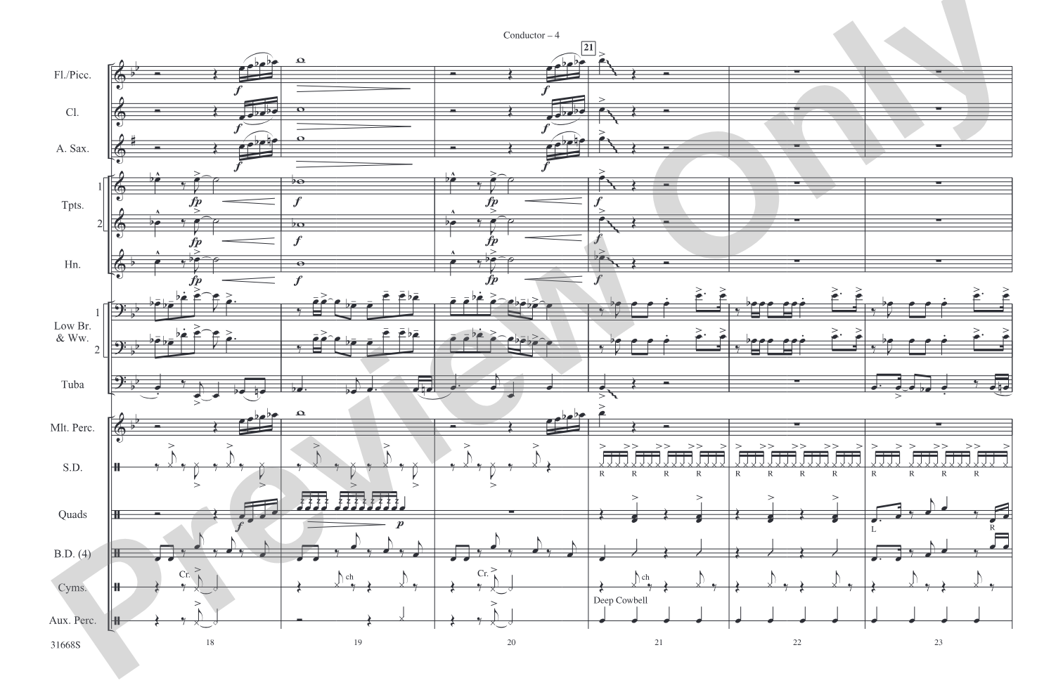 Ladies' Night: Marching Band Conductor Score & Parts