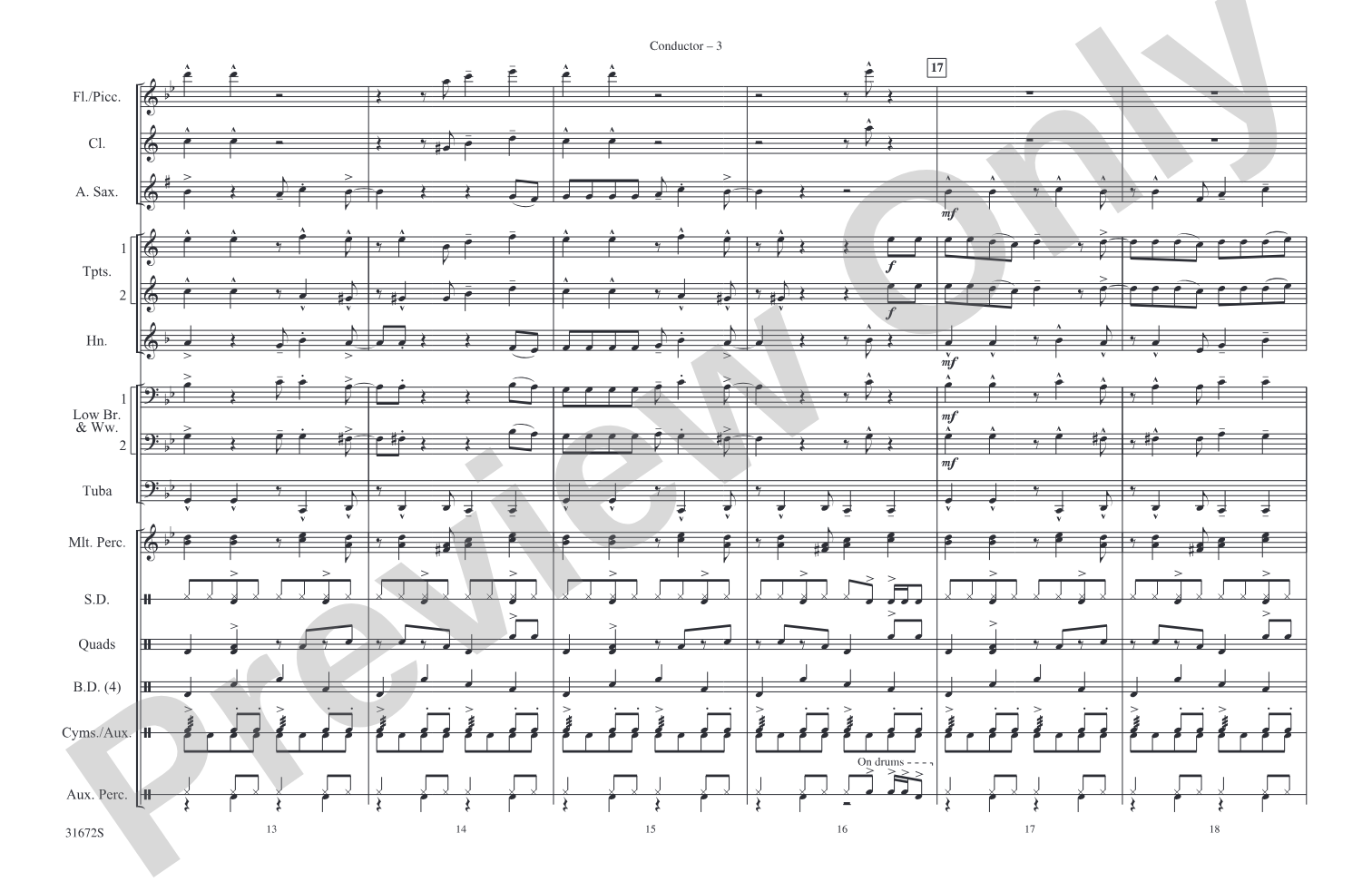 Let's Get Loud: Marching Band Conductor Score & Parts
