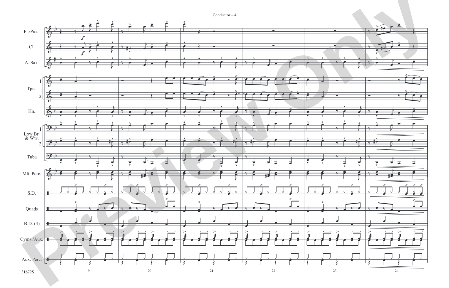 Let's Get Loud: Marching Band Conductor Score & Parts