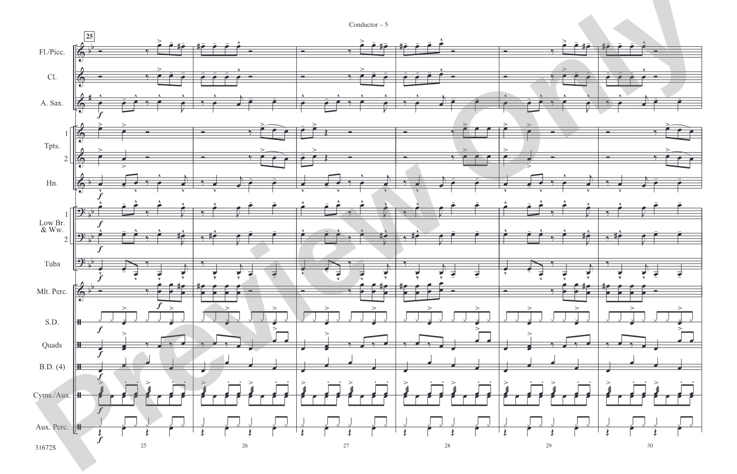 Let's Get Loud: Marching Band Conductor Score & Parts