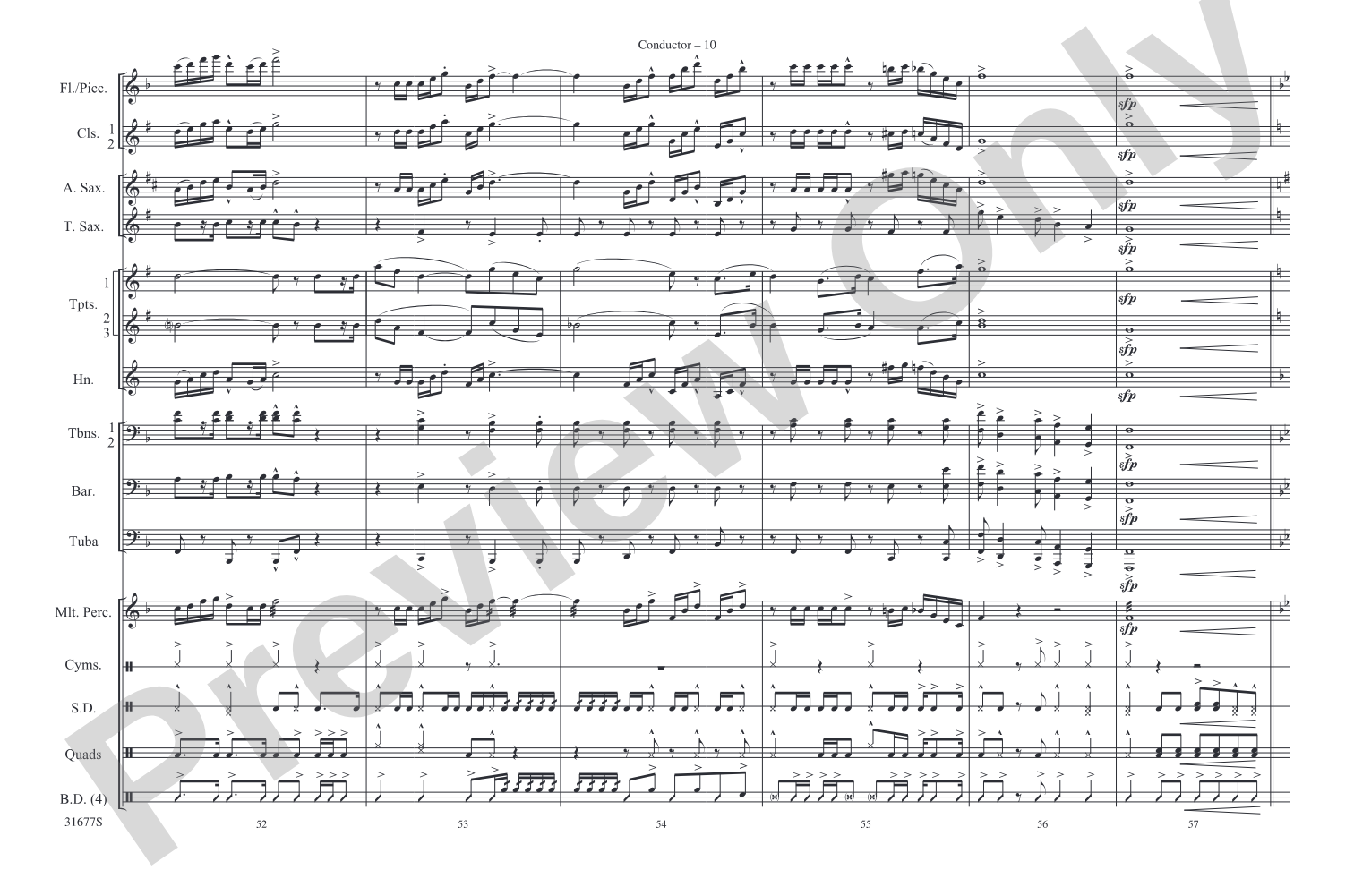 The Cowboys: Marching Band Conductor Score & Parts