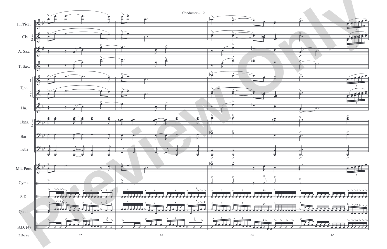 The Cowboys: Marching Band Conductor Score & Parts