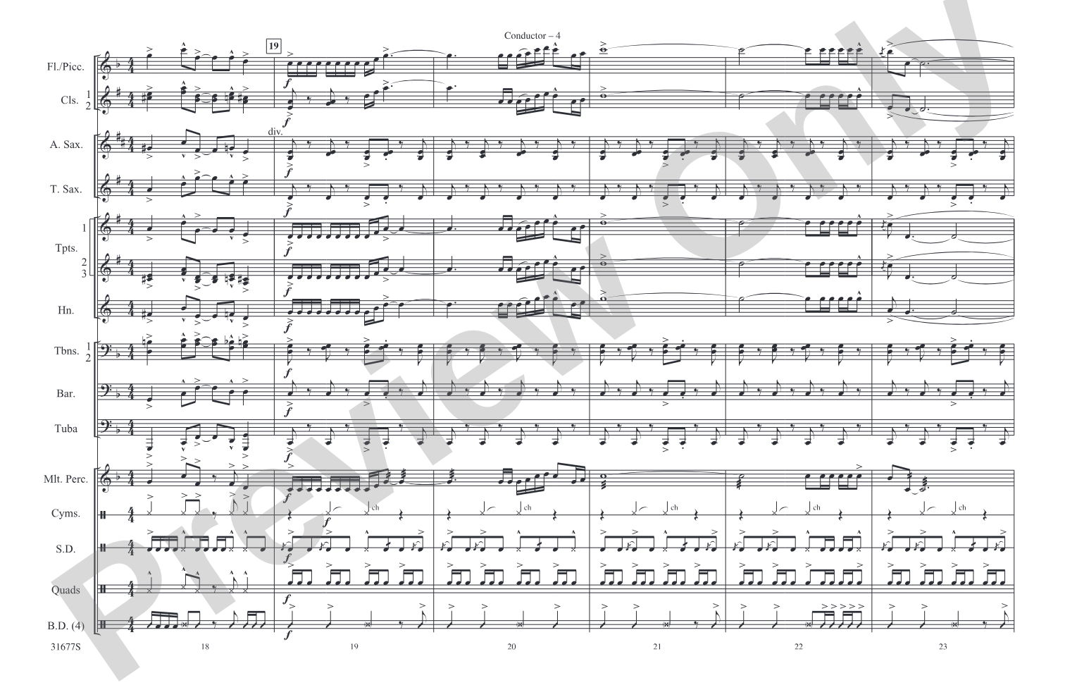 The Cowboys: Marching Band Conductor Score & Parts