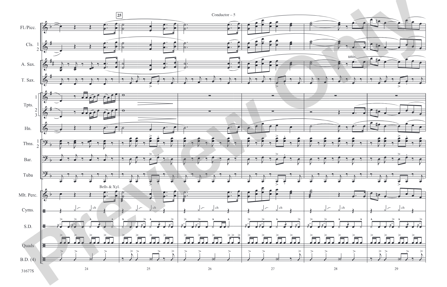 The Cowboys: Marching Band Conductor Score & Parts