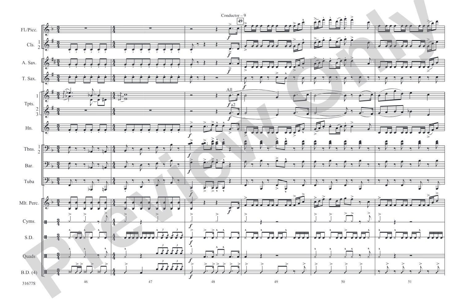 The Cowboys: Marching Band Conductor Score & Parts