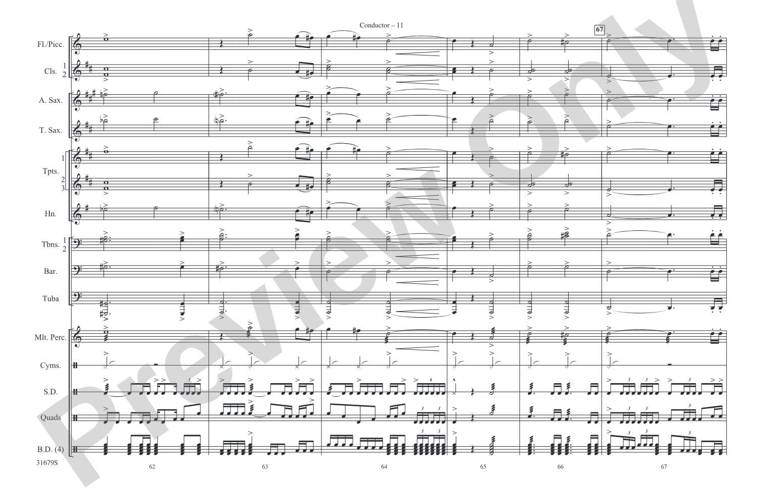 Silverado: Marching Band Conductor Score & Parts