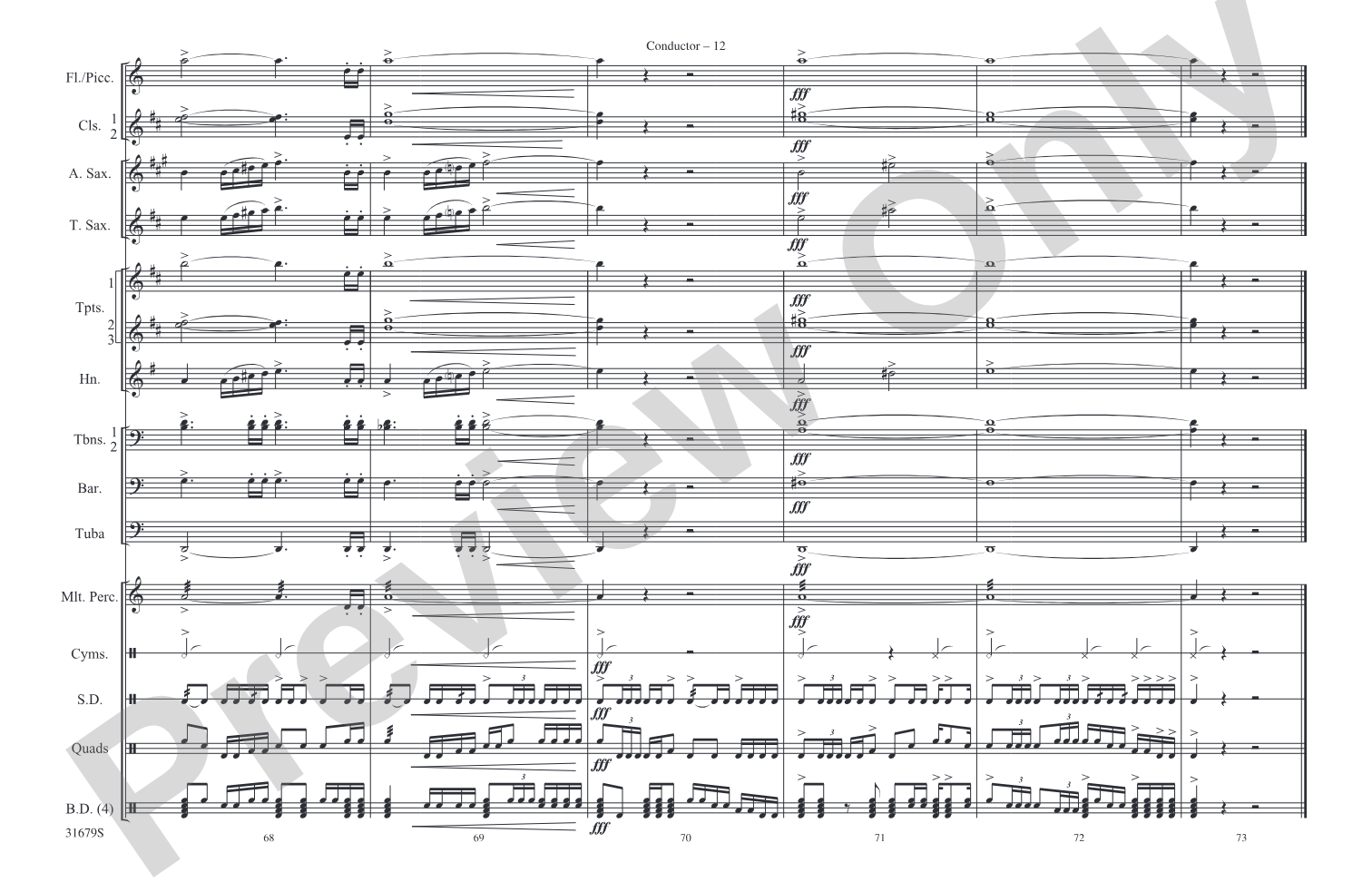 Silverado: Marching Band Conductor Score & Parts