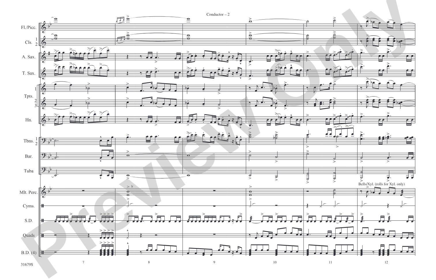 Silverado: Marching Band Conductor Score & Parts