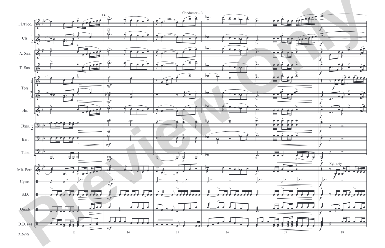 Silverado: Marching Band Conductor Score & Parts