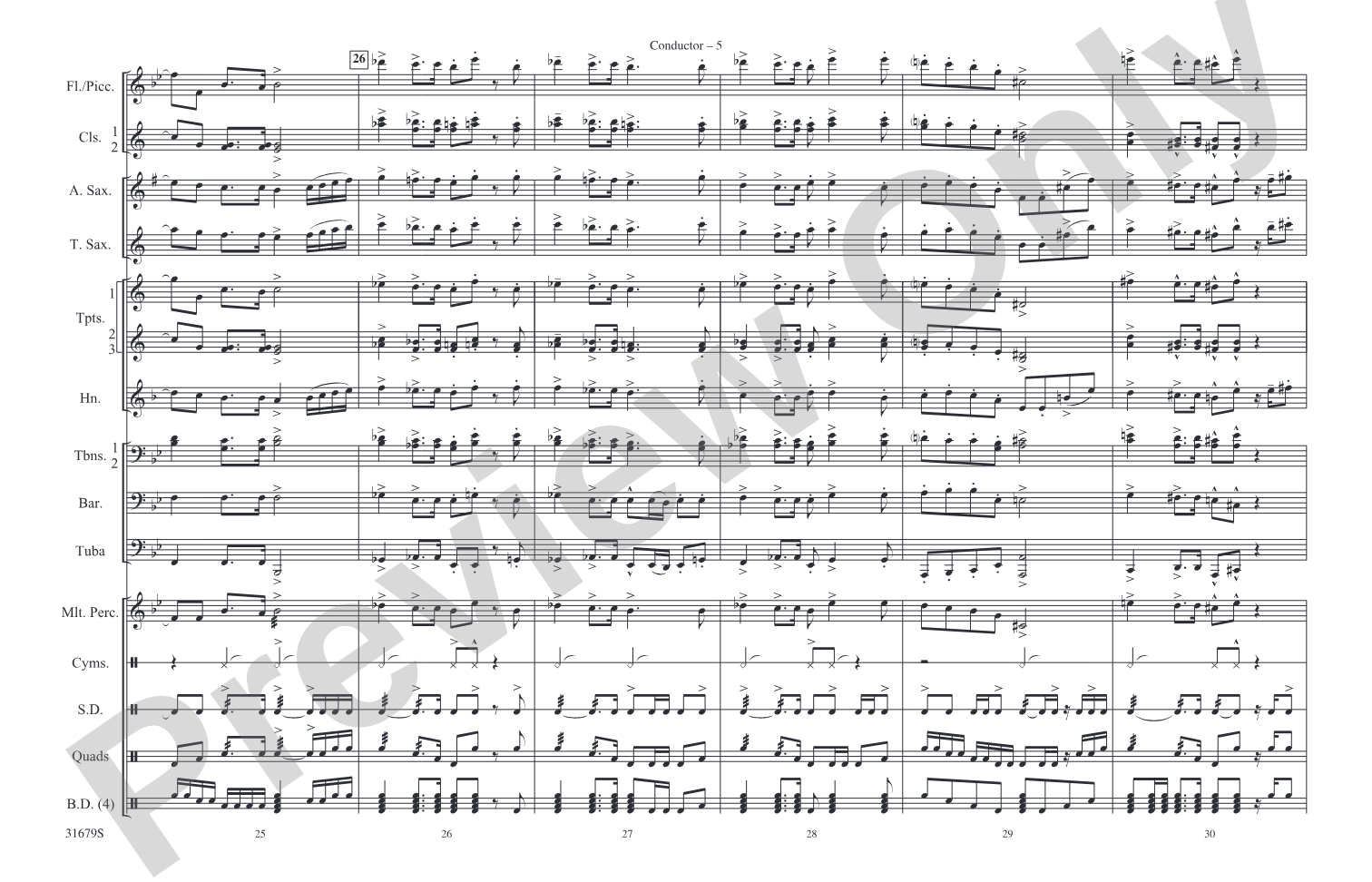 Silverado: Marching Band Conductor Score & Parts