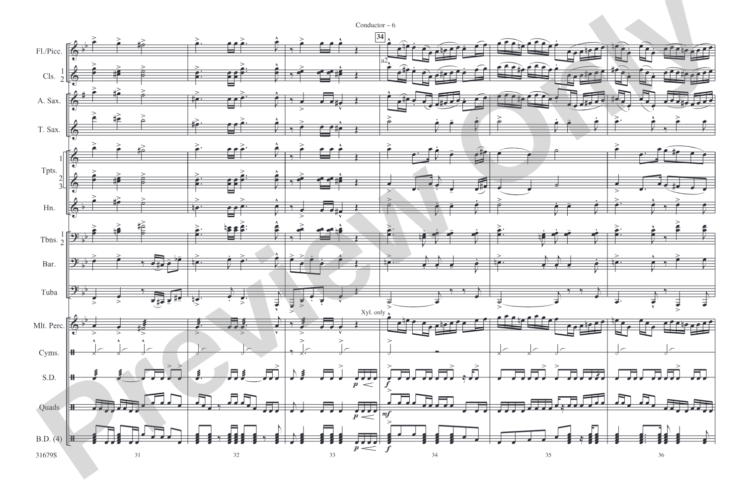 Silverado: Marching Band Conductor Score & Parts