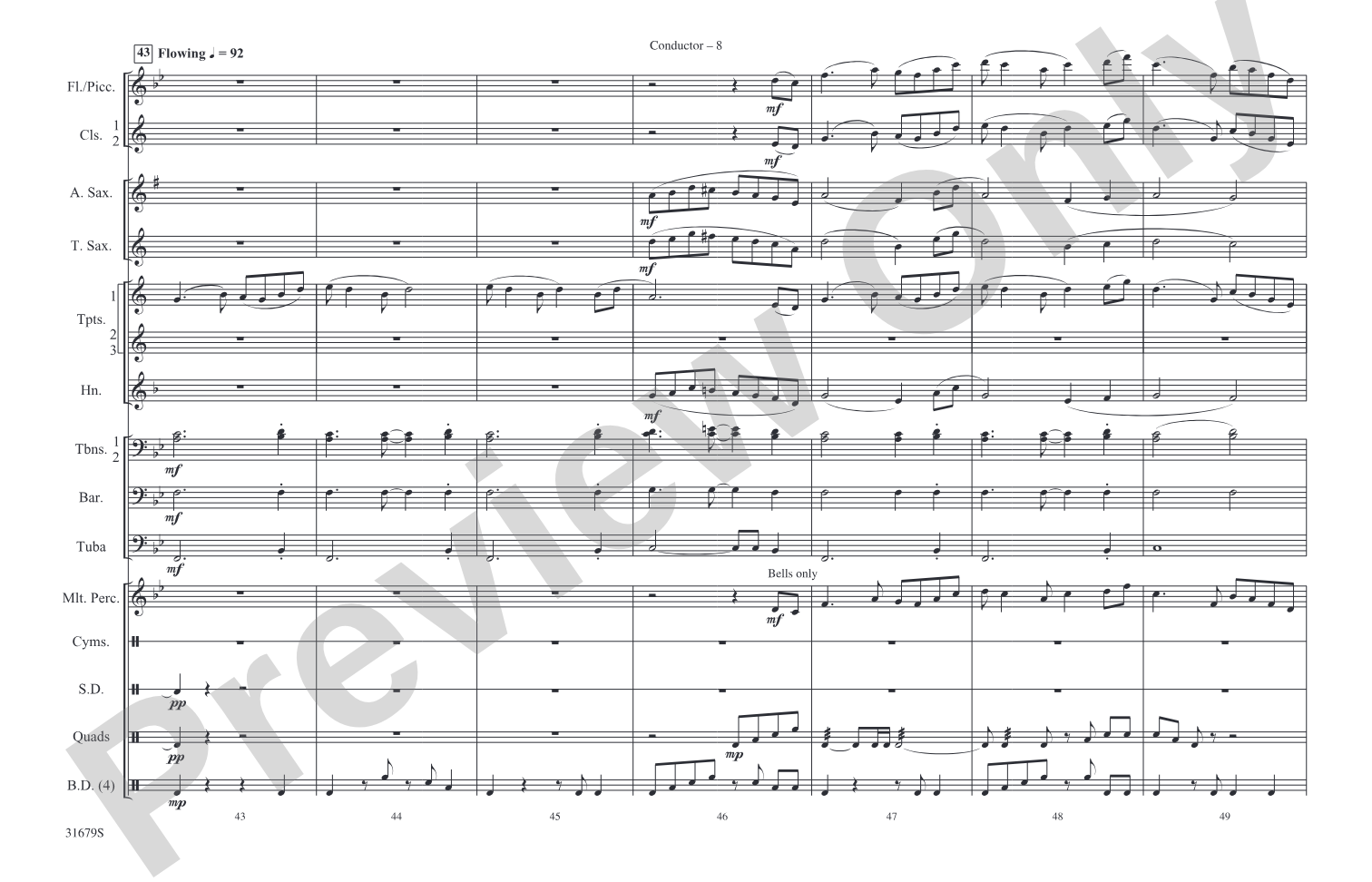 Silverado: Marching Band Conductor Score & Parts