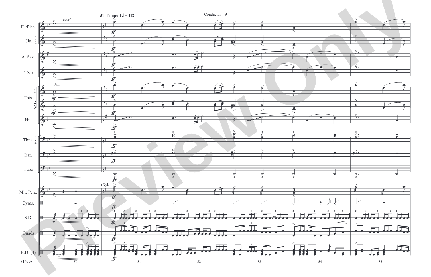 Silverado: Marching Band Conductor Score & Parts