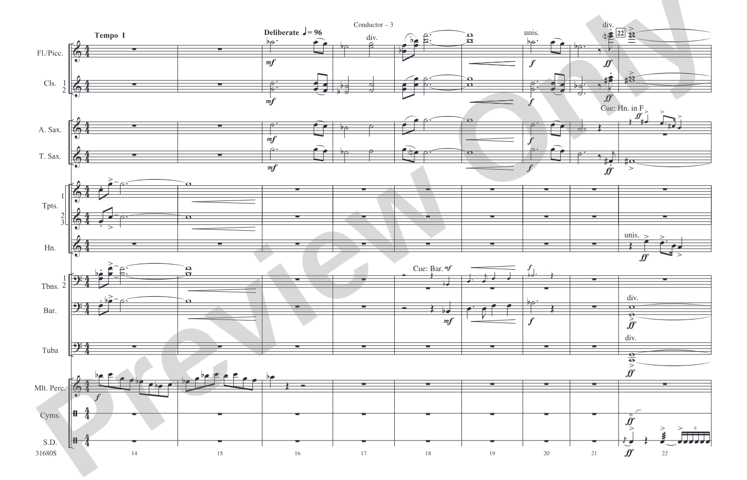 Seapower Fanfare: Marching Band Conductor Score & Parts