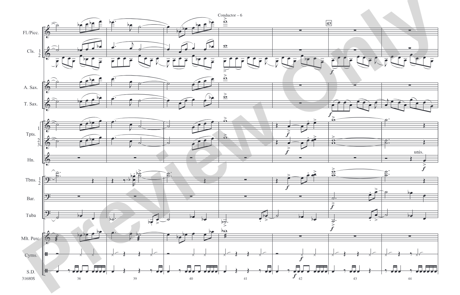 Seapower Fanfare: Marching Band Conductor Score & Parts