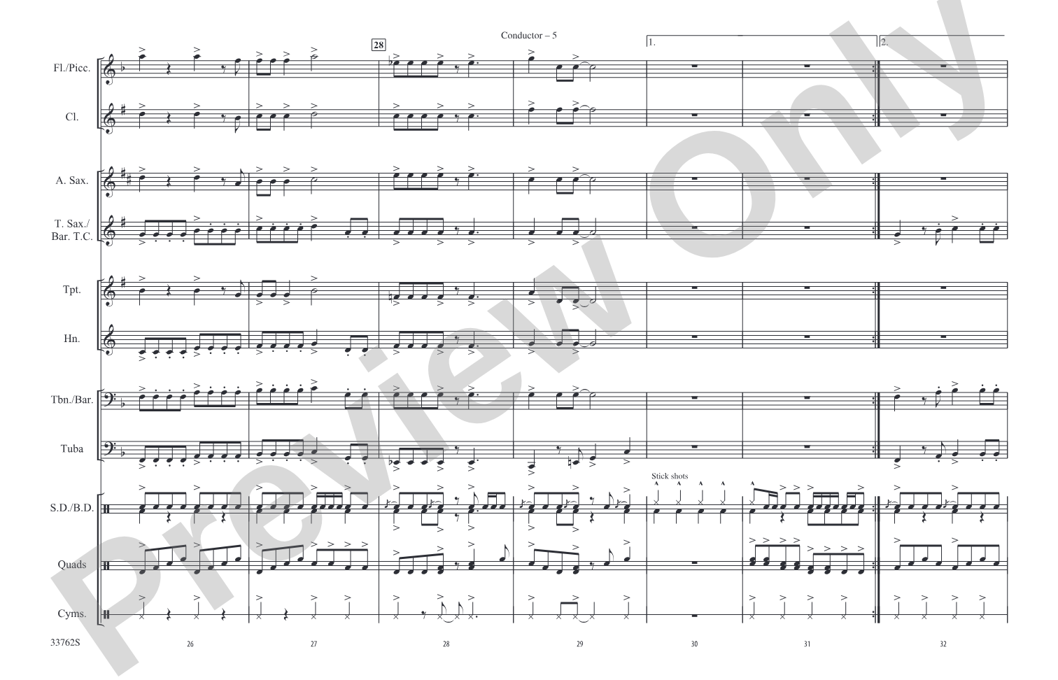 Get Off of My Cloud: Marching Band Conductor Score & Parts
